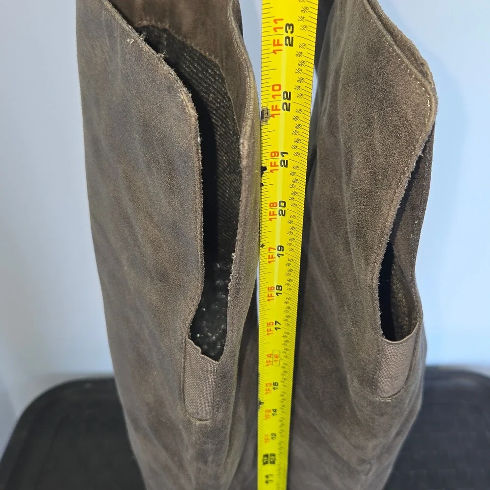 Sugar Nectarine Over The Knee Boots Women‎ 8M Taupe Block Heel 527101